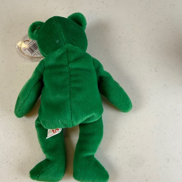 s-l400.jpg Vintage Erin the Bear Ty Beanie Baby Bear Shamrock